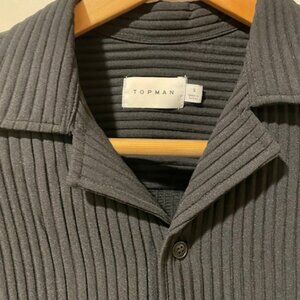 TOPMAN PLEATED SHIRT/OVERSHIRT